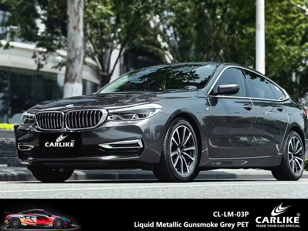 CARLIKE CL-LM-03P Liquid Metallic Gunsmoke Grey Vinyl PET Liner - CARLIKE WRAP