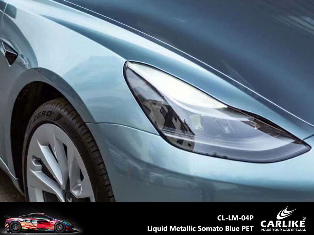 CARLIKE CL-LM-04P Liquid Metallic Somato Blue Vinyl PET Liner - CARLIKE WRAP