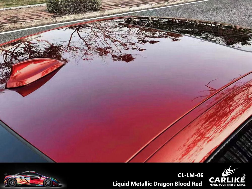 CARLIKE CL-LM-06P Liquid Metallic Dragon Blood Red VINYL PET Liner - CARLIKE WRAP