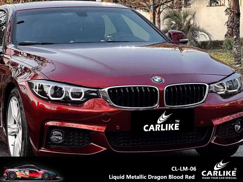CARLIKE CL-LM-06P Liquid Metallic Dragon Blood Red VINYL PET Liner - CARLIKE WRAP