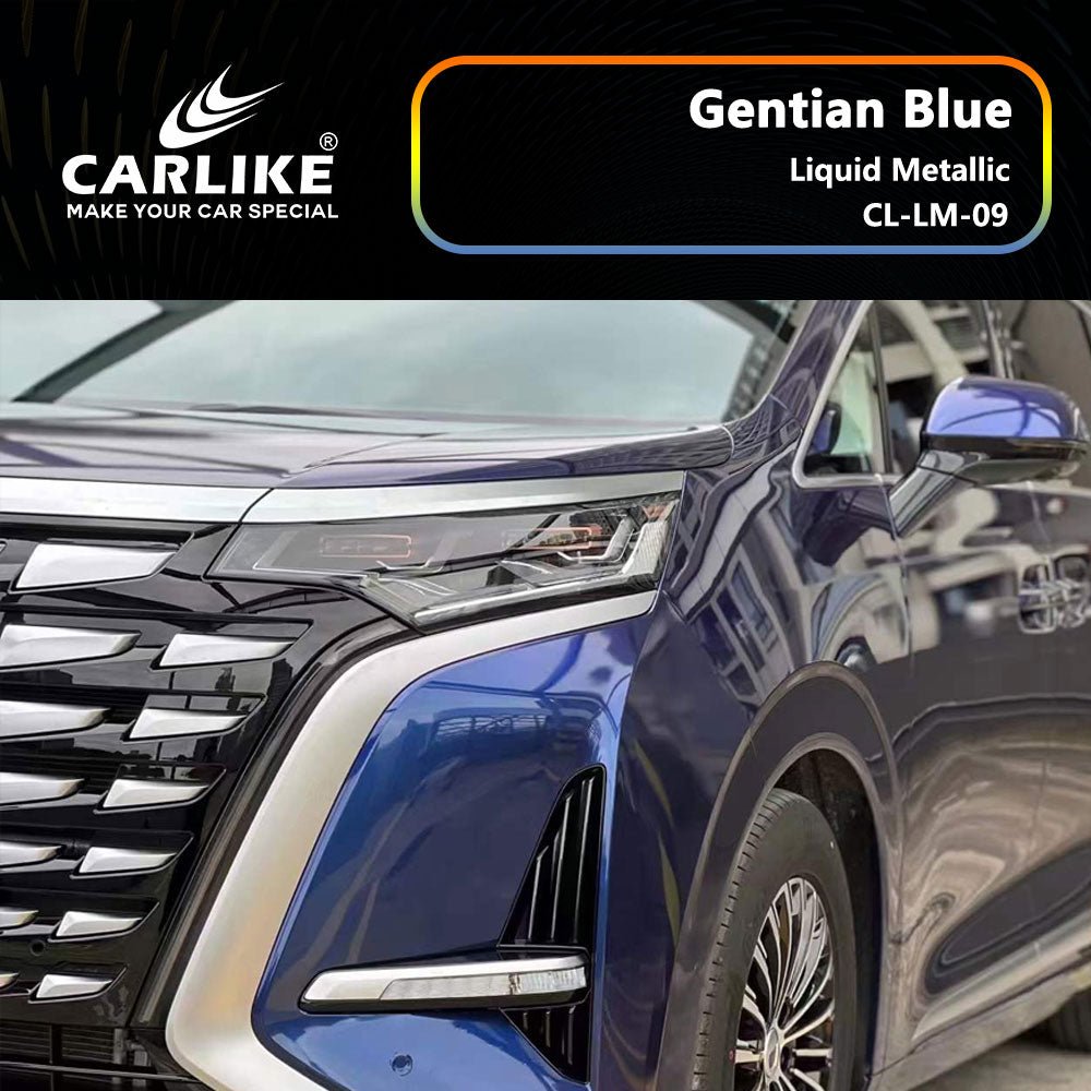 CARLIKE CL-LM-09P Liquid Metallic Gentian Blue Vinyl PET Liner - CARLIKE WRAP