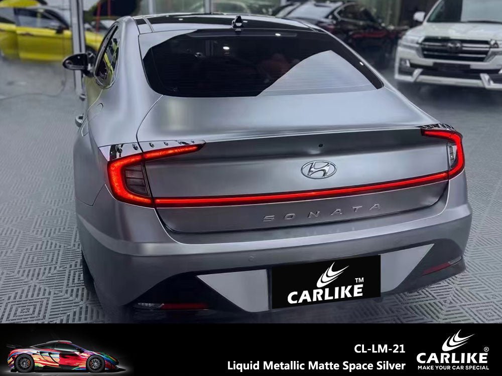 CARLIKE CL-LM-21 Liquid Metallic Matte Space Silver Vinyl - CARLIKE WRAP