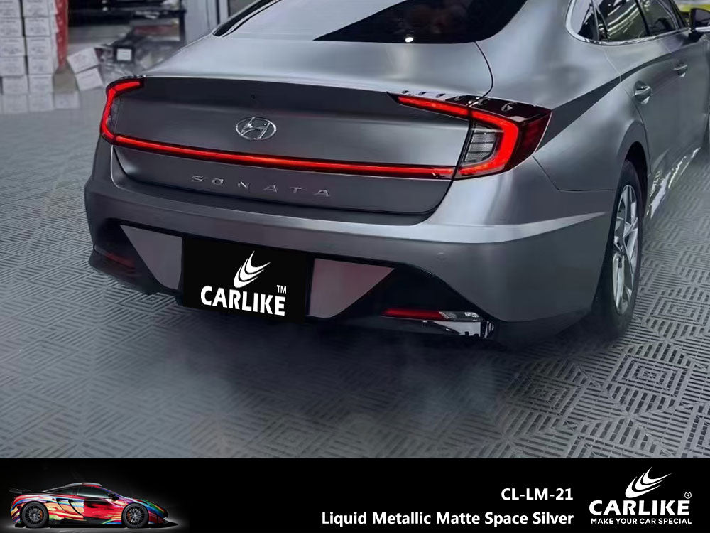 CARLIKE CL-LM-21 Liquid Metallic Matte Space Silver Vinyl - CARLIKE WRAP