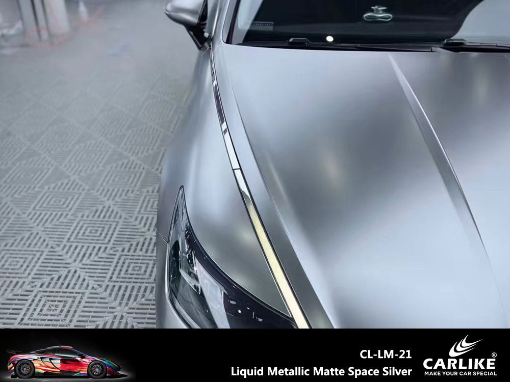 CARLIKE CL-LM-21 Liquid Metallic Matte Space Silver Vinyl - CARLIKE WRAP