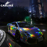 CARLIKE CL-LS-02 Chrome Laser Neo Holographic Silver Vinyl - CARLIKE WRAP