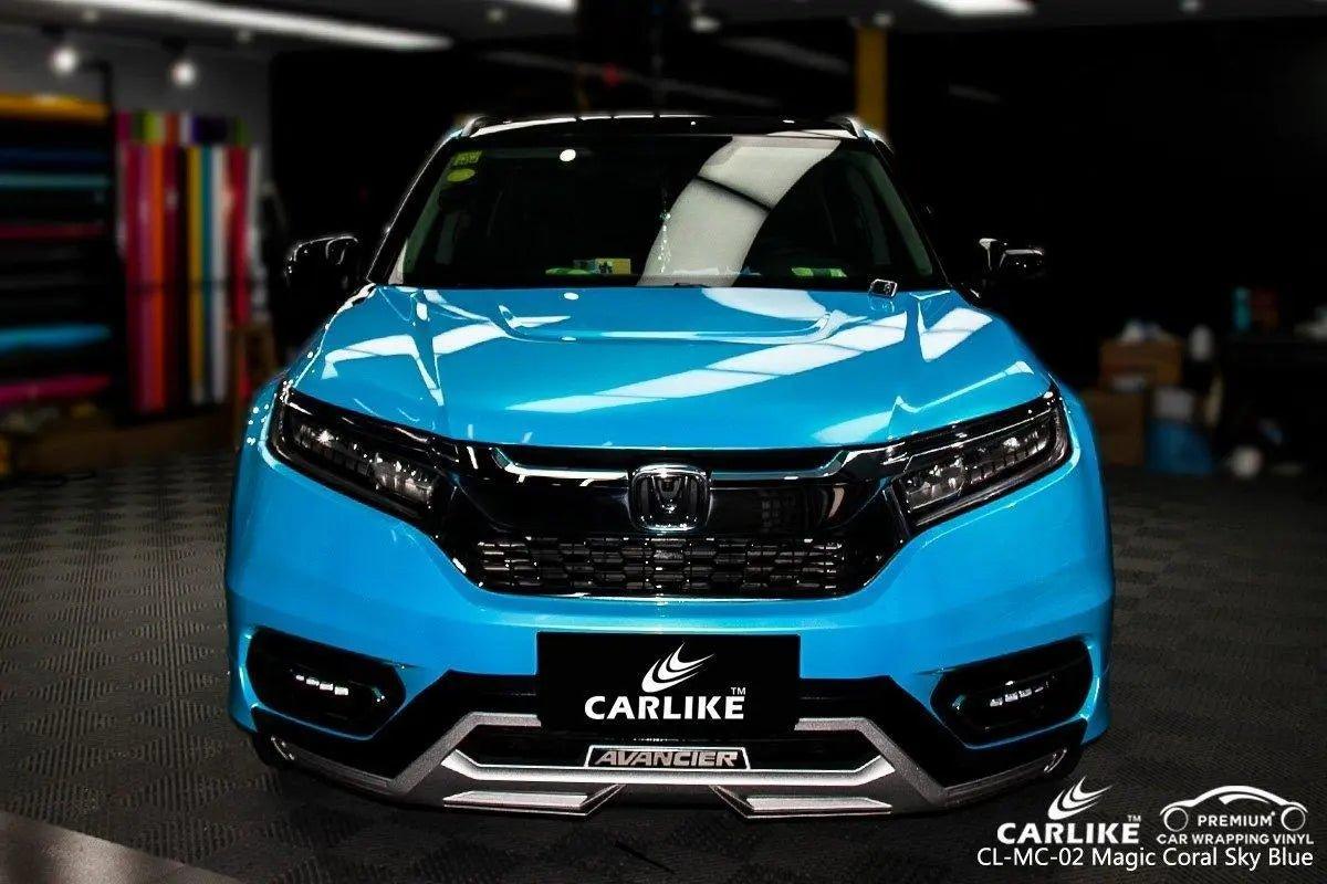 CARLIKE CL-MC-02 Gloss Magic Coral Sky Blue Vinyl - CARLIKE WRAP