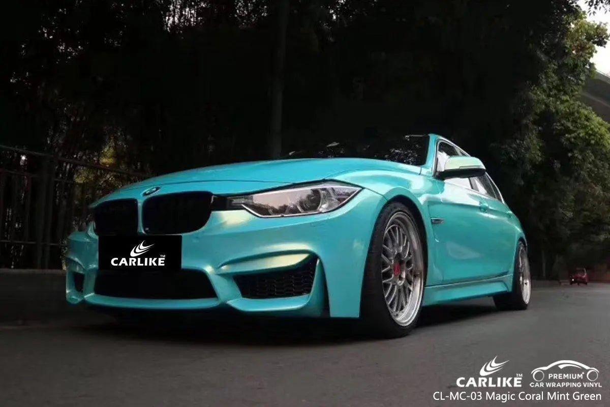 CARLIKE CL-MC-03 Gloss Magic Coral Mint Green Vinyl - CARLIKE WRAP
