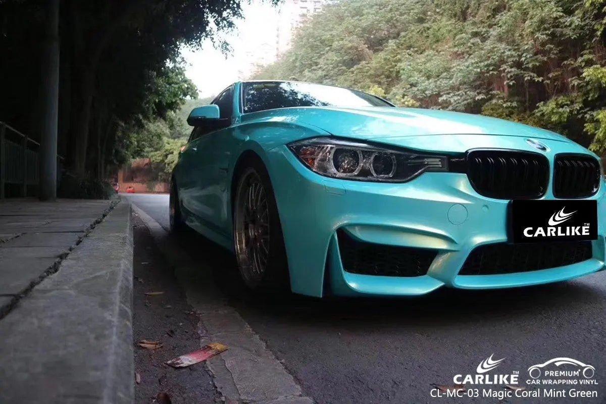 CARLIKE CL-MC-03 Gloss Magic Coral Mint Green Vinyl - CARLIKE WRAP