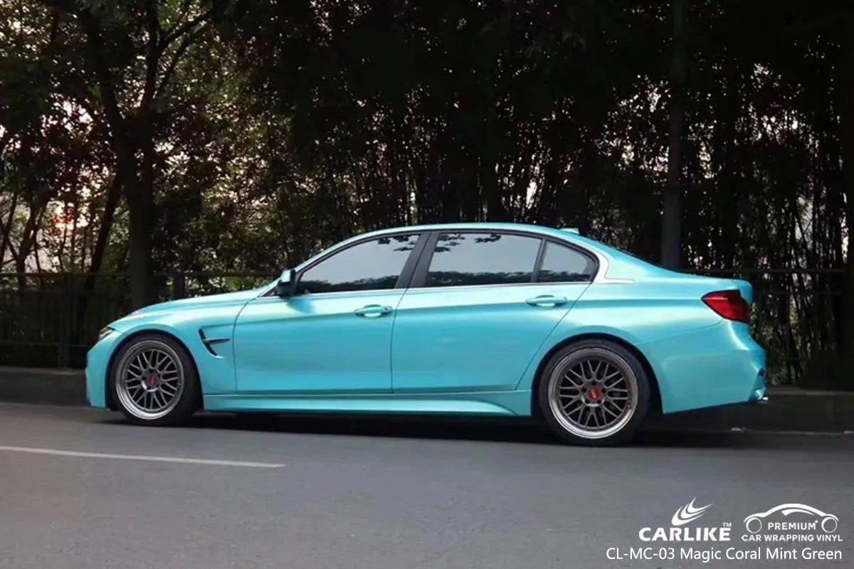 CARLIKE CL-MC-03 Gloss Magic Coral Mint Green Vinyl - CARLIKE WRAP