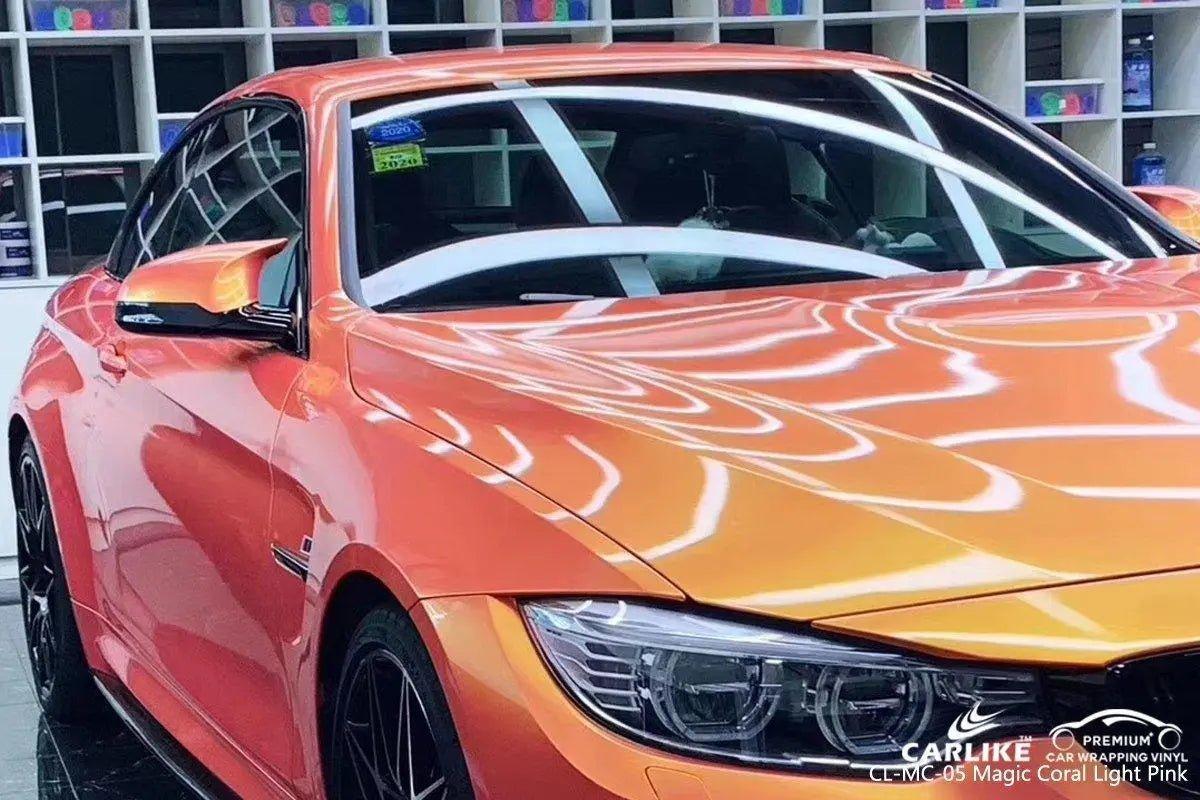 CARLIKE CL-MC-05 Gloss Magic Coral Light Pink Vinyl - CARLIKE WRAP