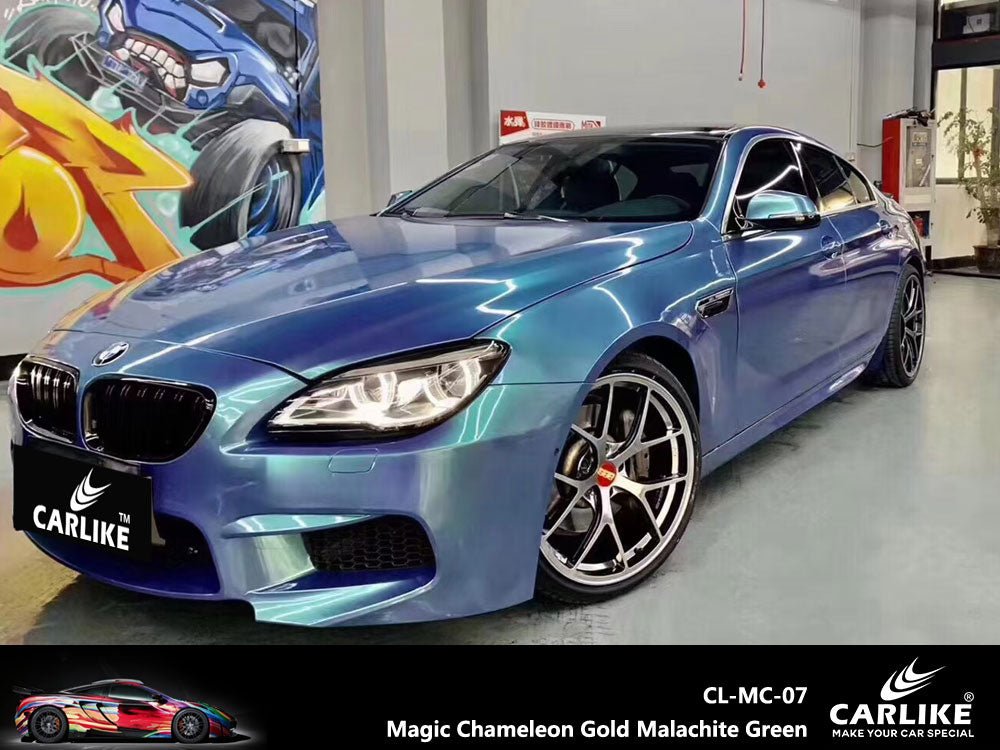 CARLIKE CL-MC-07 Magic Chameleon Gold Malachite Green Vinyl - CARLIKE WRAP