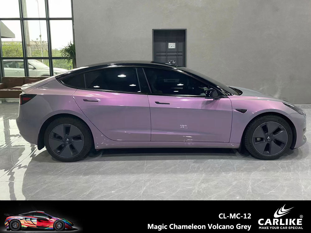 CARLIKE CL-MC-12P Magic Chameleon Volcano Grey Vinyl PET Liner - CARLIKE WRAP