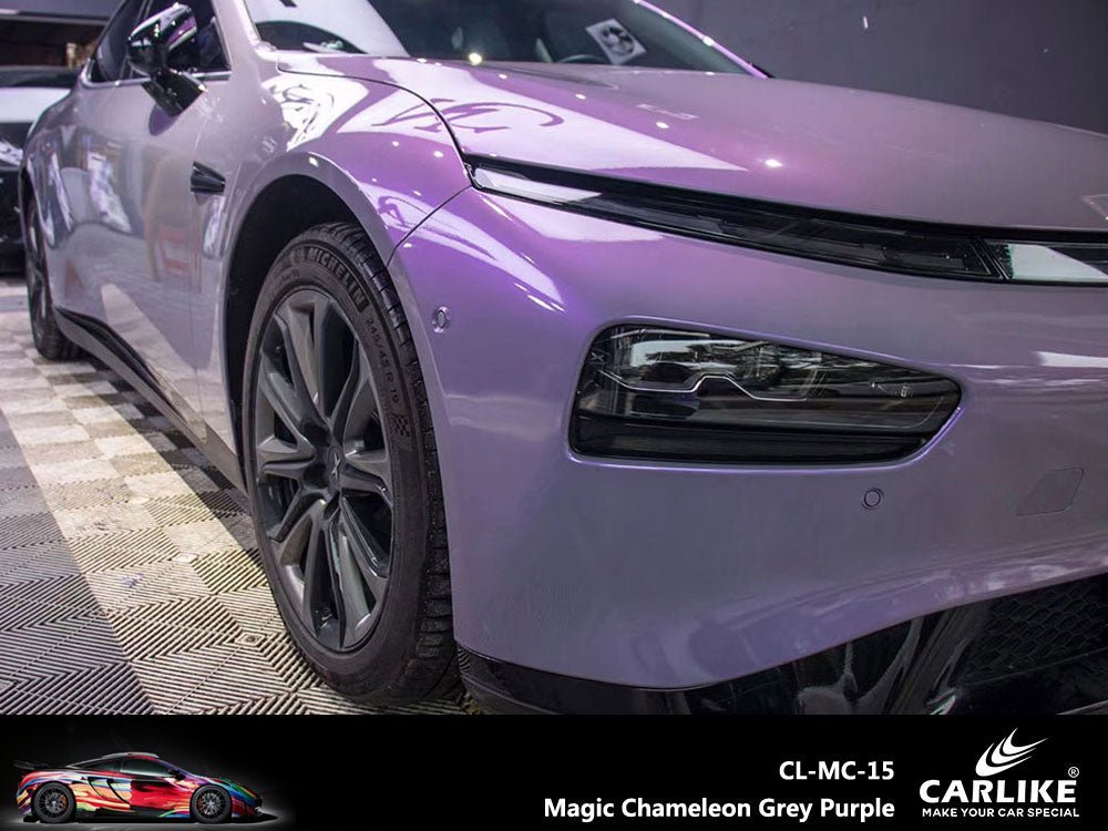 CARLIKE CL-MC-15 Magic Chameleon Grey Purple Vinyl - CARLIKE WRAP