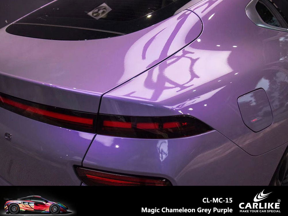 Gloss Light Gray Shift to Lilac Purple Flip Chameleon Vinyl Car