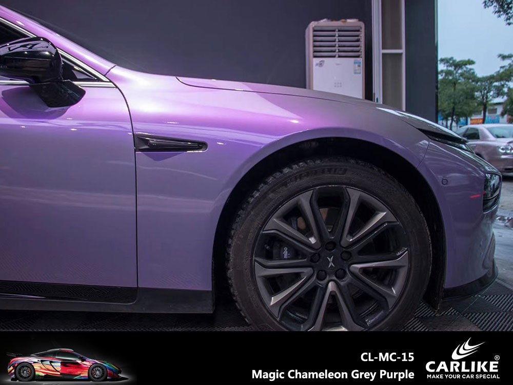 CARLIKE CL-MC-15 Magic Chameleon Grey Purple Vinyl - CARLIKE WRAP