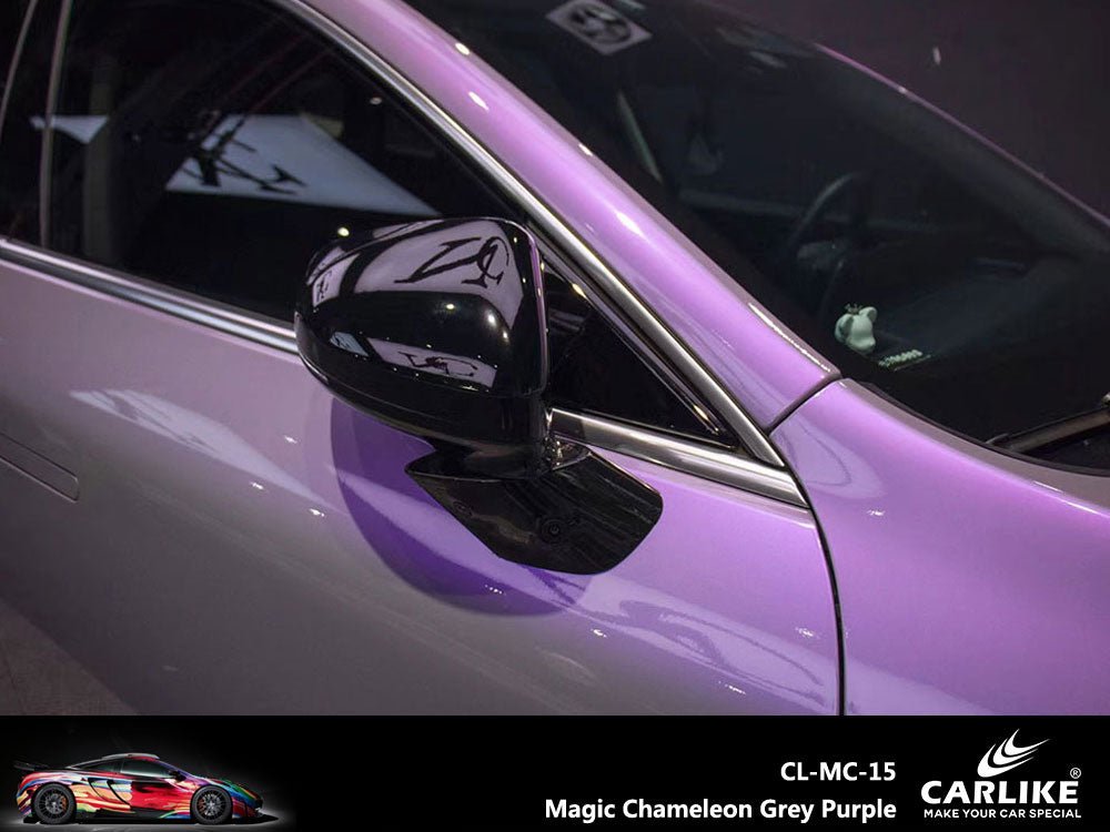 CARLIKE CL-MC-15 Magic Chameleon Grey Purple Vinyl - CARLIKE WRAP