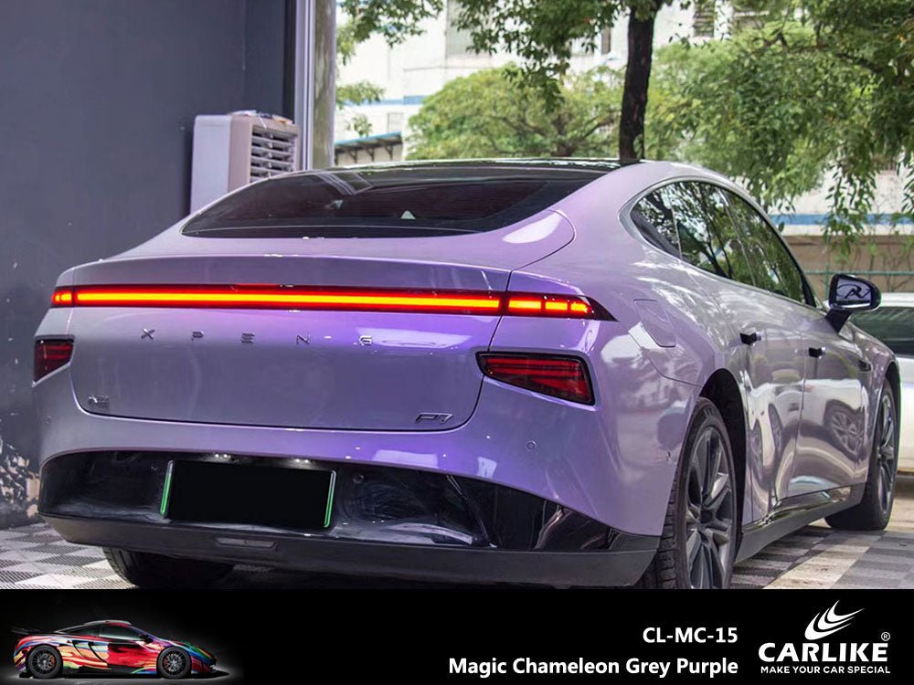 CARLIKE CL-MC-15 Magic Chameleon Grey Purple Vinyl - CARLIKE WRAP