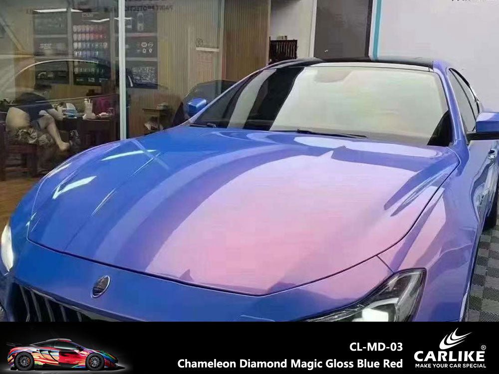 CARLIKE CL-MD-03 Chameleon Diamond Magic Gloss Blue Red Vinyl