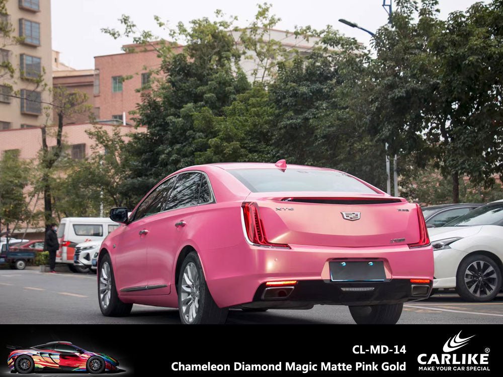 CARLIKE CL-MD-14 Chameleon Diamond Magic Matte Pink Gold Vinyl - CARLIKE WRAP