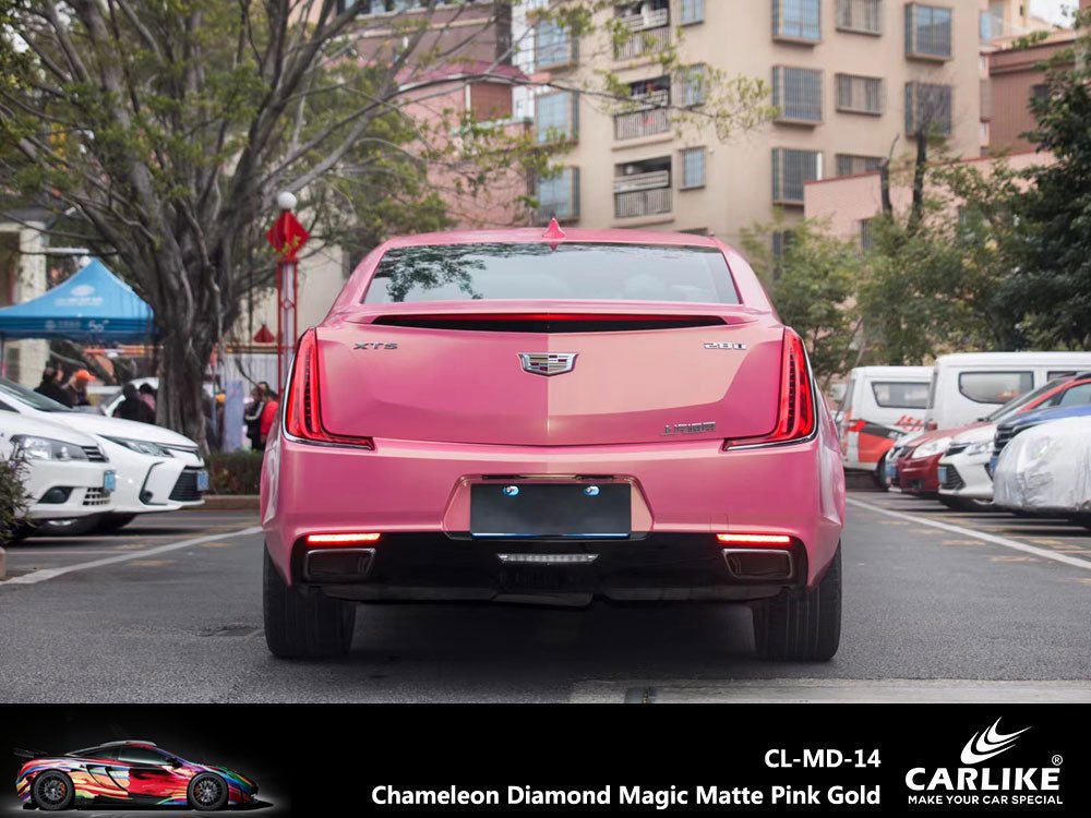 CARLIKE CL-MD-14 Chameleon Diamond Magic Matte Pink Gold Vinyl - CARLIKE WRAP