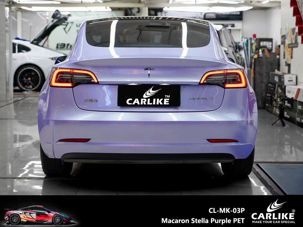 CARLIKE CL-MK-03P Macaron Stella Purple Vinyl PET Liner - CARLIKE WRAP