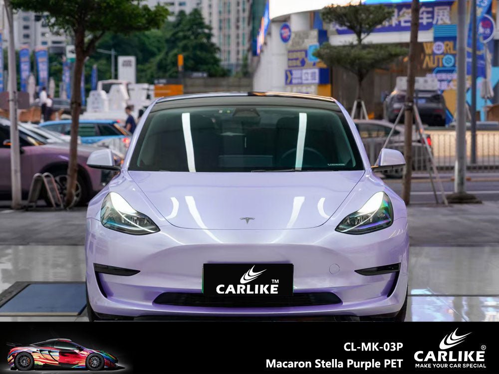 CARLIKE CL-MK-03P Macaron Stella Purple Vinyl PET Liner - CARLIKE WRAP
