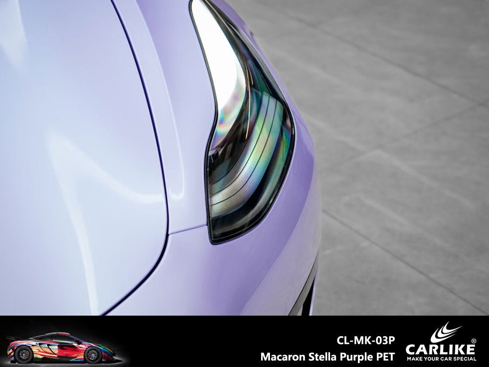 CARLIKE CL-MK-03P Macaron Stella Purple Vinyl PET Liner - CARLIKE WRAP
