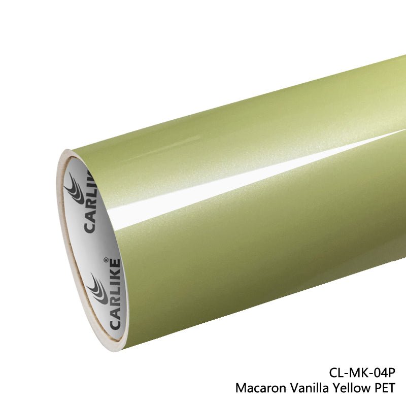 CARLIKE CL-MK-04P Macaron Vanilla Yellow Vinyl (PET Air Release Paper) - CARLIKE WRAP