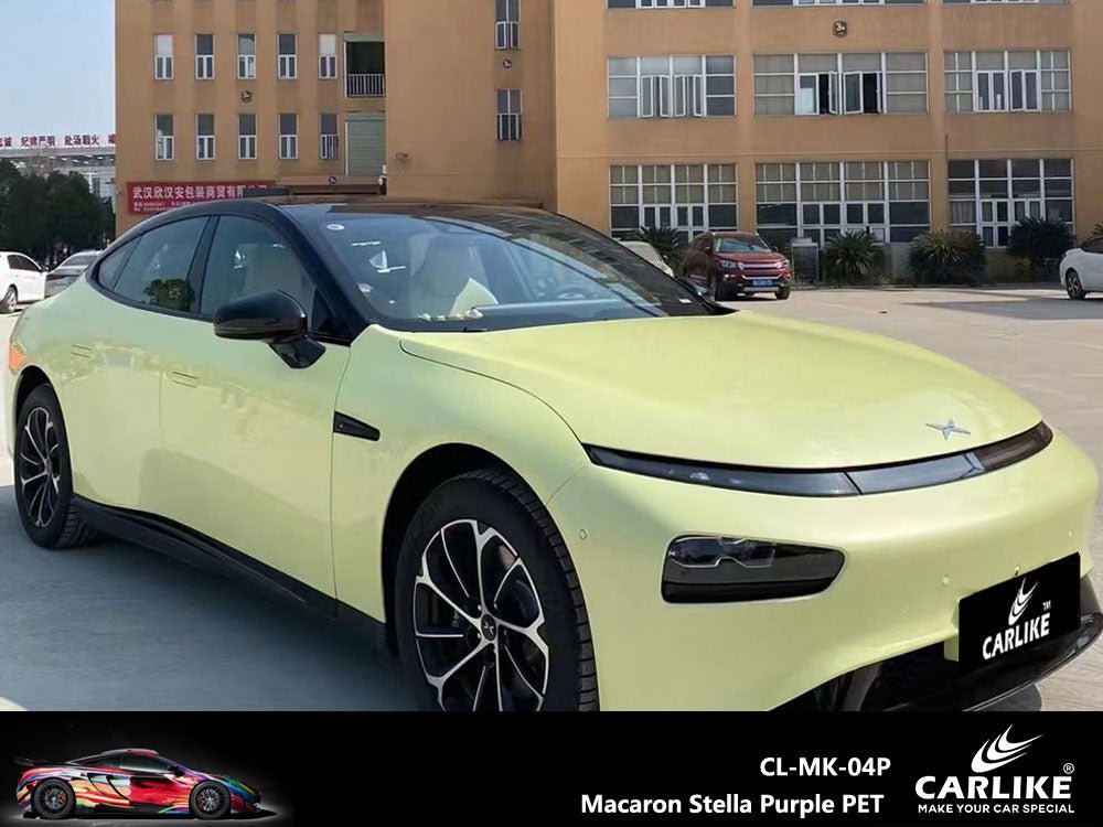 CARLIKE CL-MK-04P Macaron Vanilla Yellow Vinyl PET Liner - CARLIKE WRAP