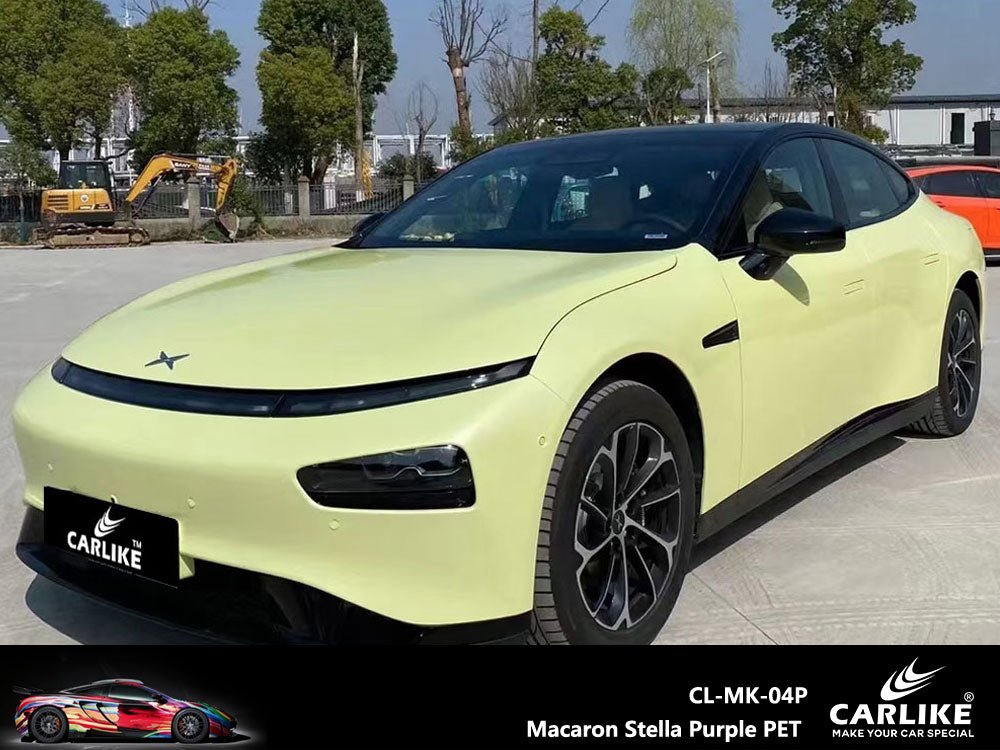 CARLIKE CL-MK-04P Macaron Vanilla Yellow Vinyl PET Liner - CARLIKE WRAP