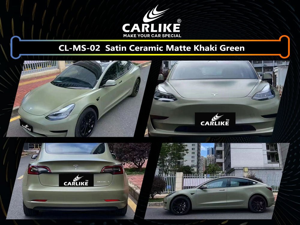Super Matte Satin Khaki Green Auto Paint Film – Car Vinyl Supplier