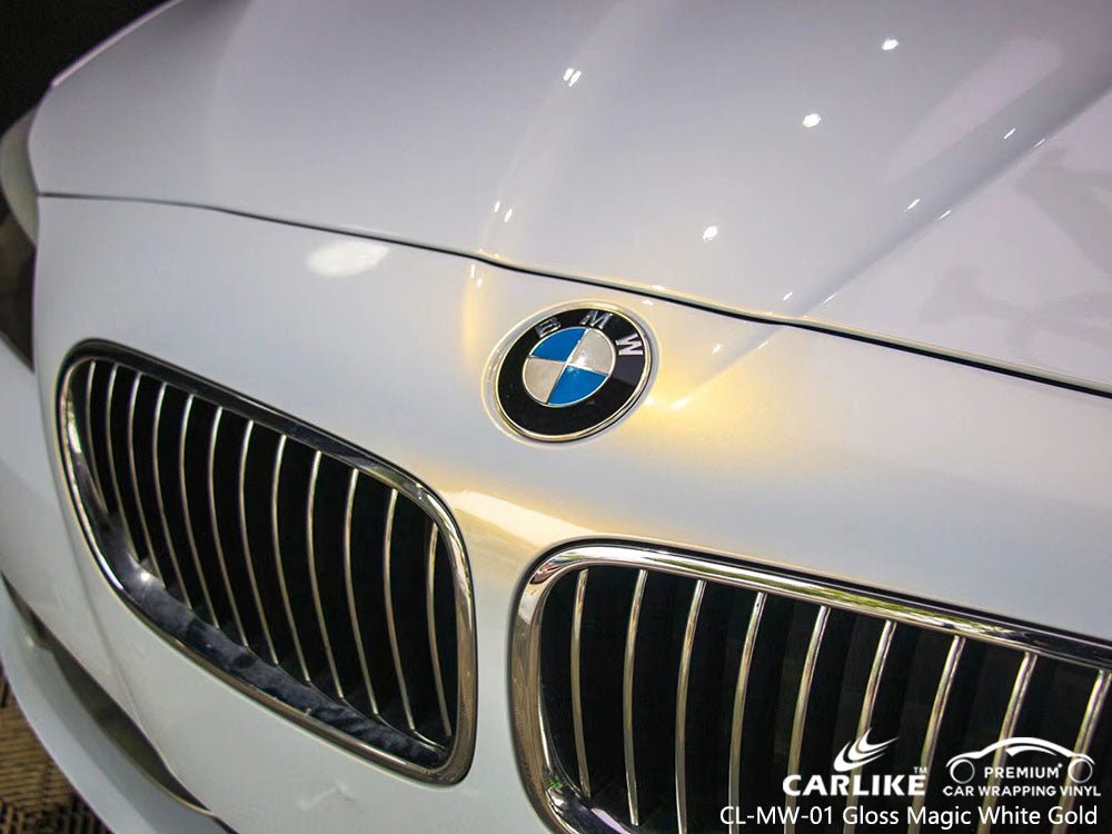 CARLIKE CL-MW-01 Magic Chameleon Gloss White to Gold Vinyl - CARLIKE WRAP