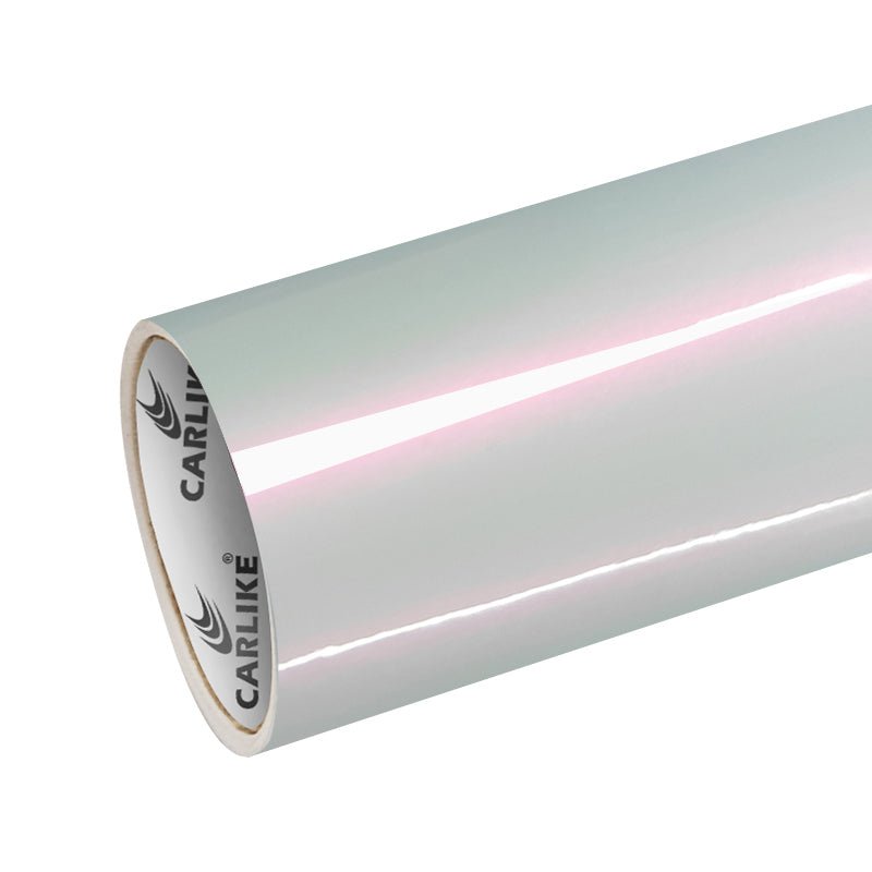 CARLIKE CL-MW-04P Pearl Magic Gloss White Red Vinyl PET Liner - CARLIKE WRAP