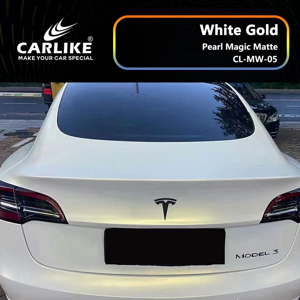 CARLIKE CL-MW-05 Pearl Magic Matte White Gold Vinyl - CARLIKE WRAP