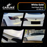 CARLIKE CL-MW-05 Pearl Magic Matte White Gold Vinyl - CARLIKE WRAP