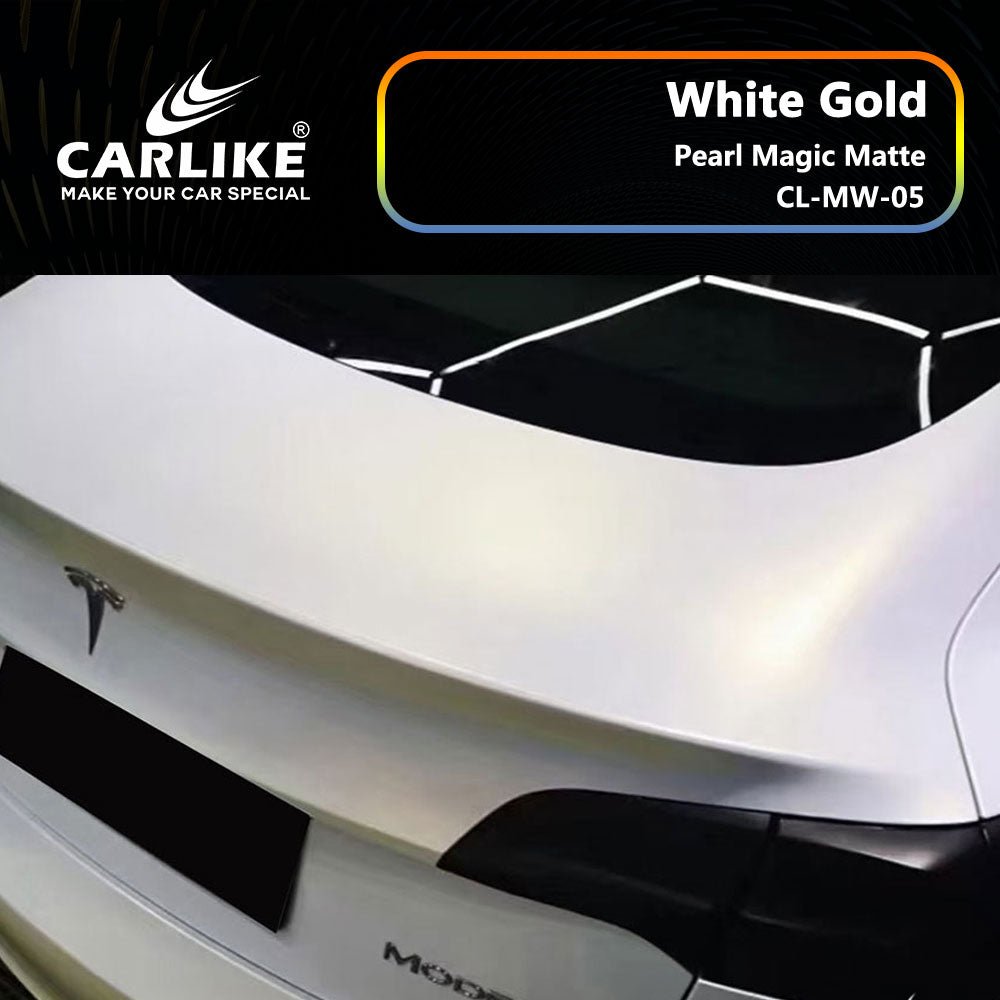 CARLIKE CL-MW-05 Pearl Magic Matte White Gold Vinyl - CARLIKE WRAP