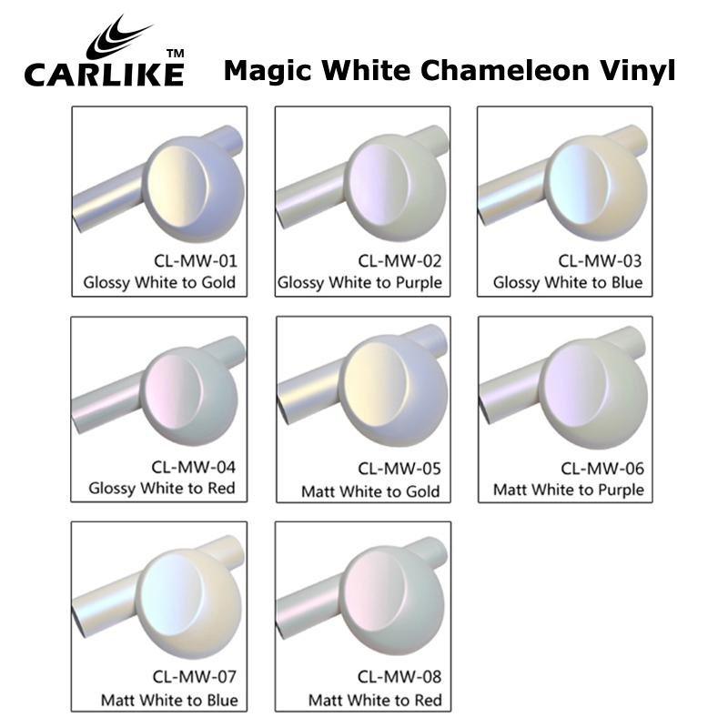 CARLIKE CL-MW-06 Magic Chameleon Matte White to Purple Vinyl - CARLIKE WRAP