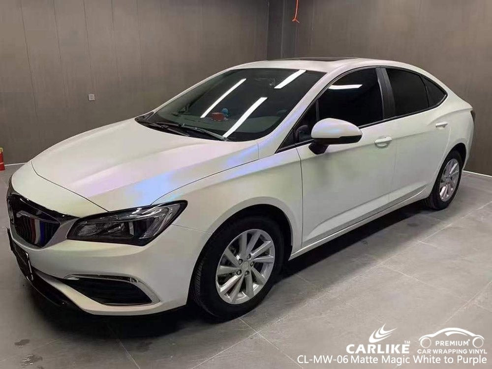 CARLIKE CL-MW-06 Magic Chameleon Matte White to Purple Vinyl - CARLIKE WRAP