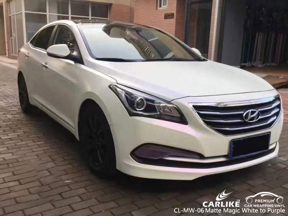 CARLIKE CL-MW-06 Magic Chameleon Matte White to Purple Vinyl - CARLIKE WRAP