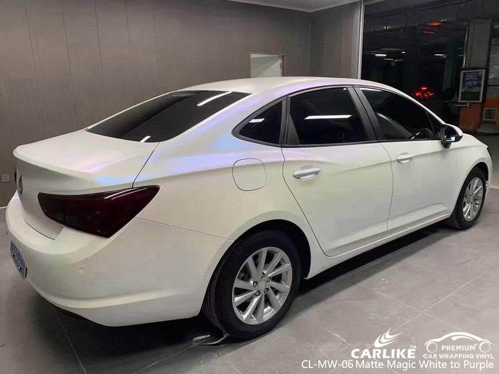 CARLIKE CL-MW-06 Magic Chameleon Matte White to Purple Vinyl - CARLIKE WRAP