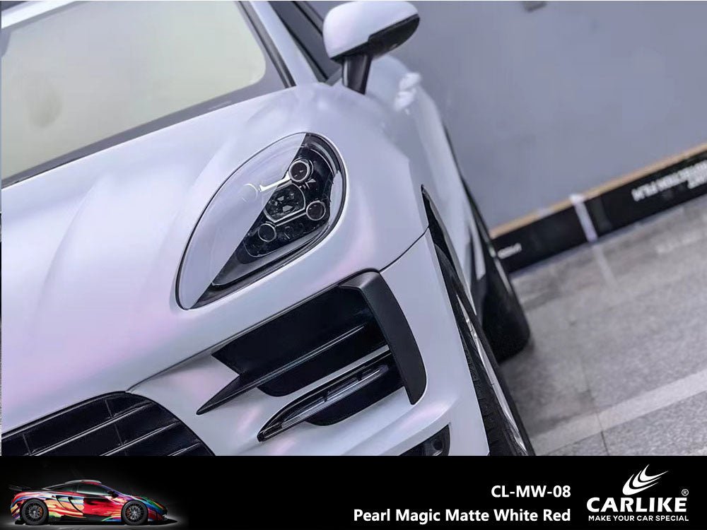 CARLIKE CL-MW-08 Pearl Magic Matte White Red Vinyl - CARLIKE WRAP
