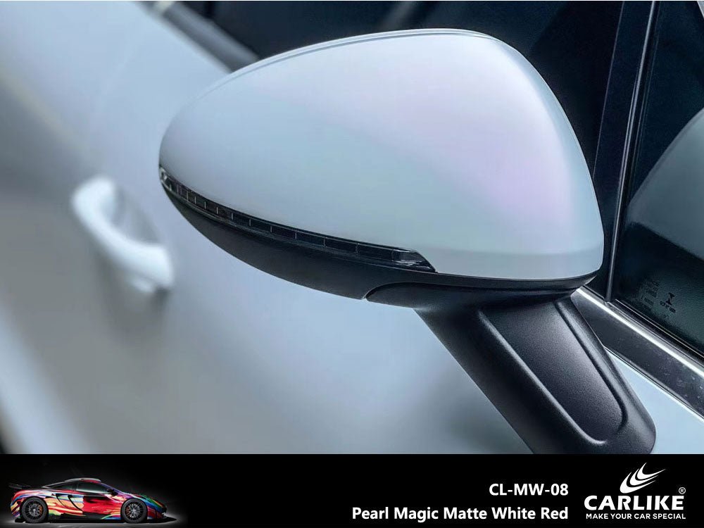CARLIKE CL-MW-08 Pearl Magic Matte White Red Vinyl - CARLIKE WRAP