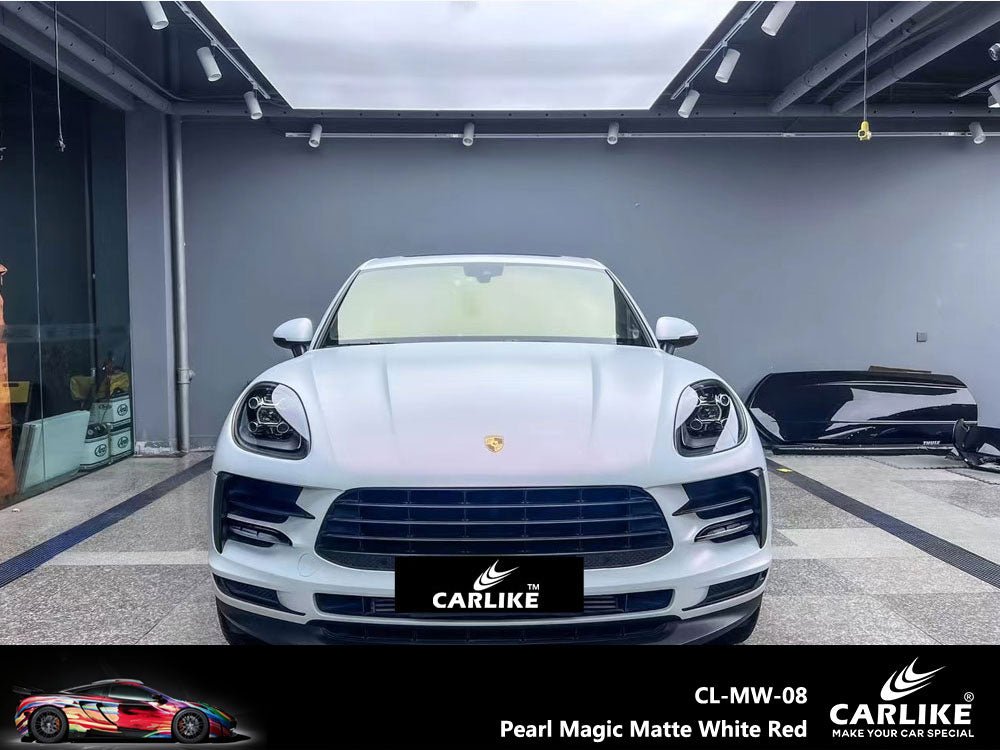 CARLIKE CL-MW-08 Pearl Magic Matte White Red Vinyl - CARLIKE WRAP