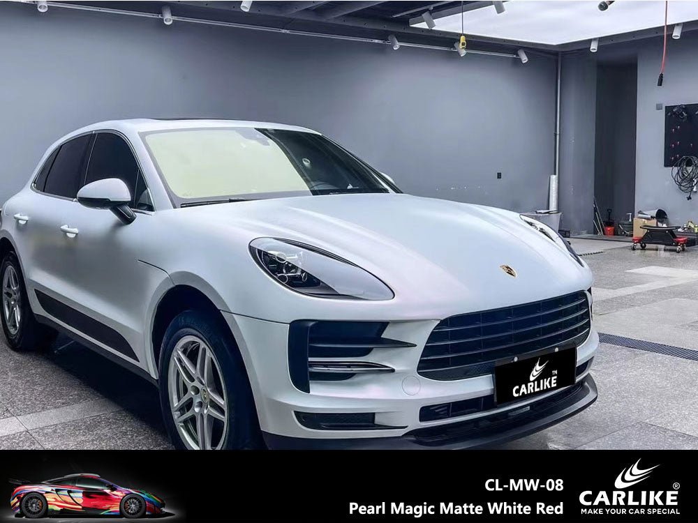 CARLIKE CL-MW-08 Pearl Magic Matte White Red Vinyl - CARLIKE WRAP