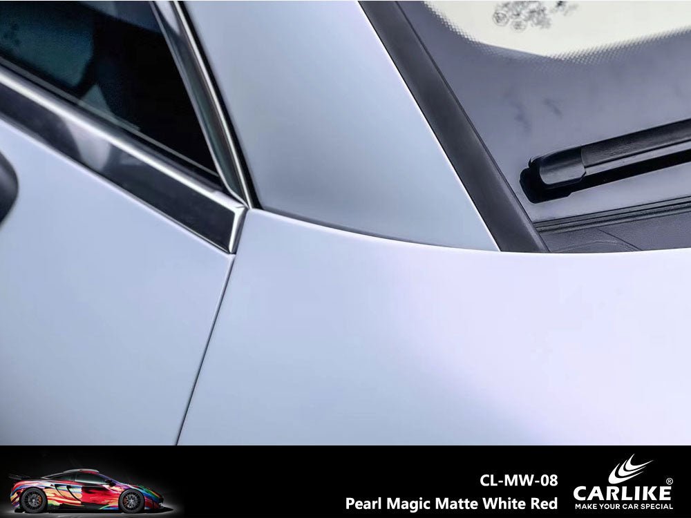 CARLIKE CL-MW-08 Pearl Magic Matte White Red Vinyl - CARLIKE WRAP