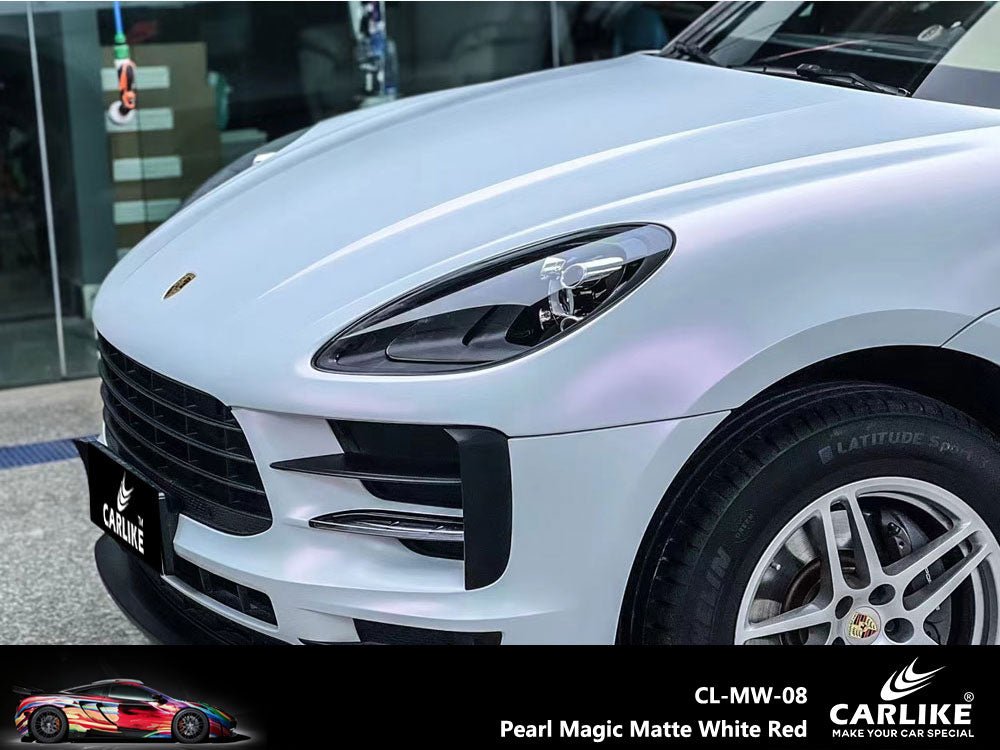 CARLIKE CL-MW-08 Pearl Magic Matte White Red Vinyl - CARLIKE WRAP
