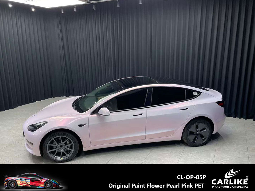 CARLIKE CL-OP-05P Original Paint Flower Pearl Pink Vinyl PET Liner - CARLIKE WRAP