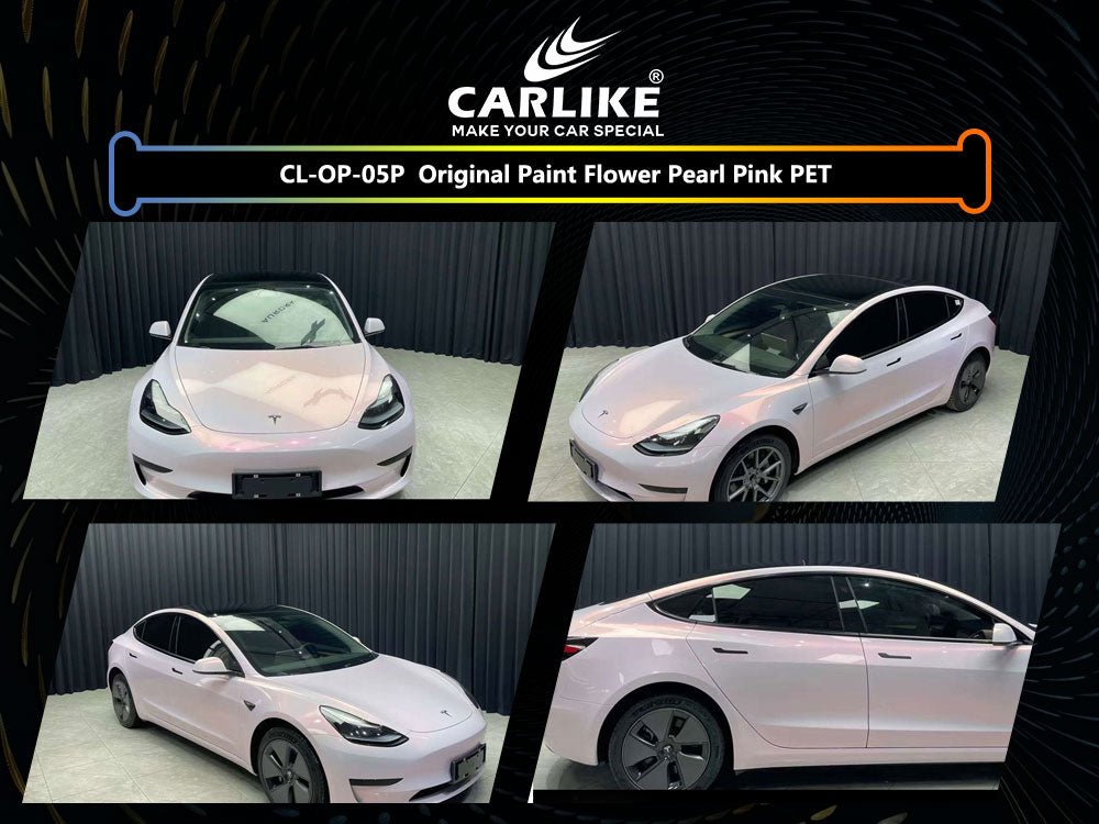 CARLIKE CL-OP-05P Original Paint Flower Pearl Pink Vinyl PET Liner - CARLIKE WRAP