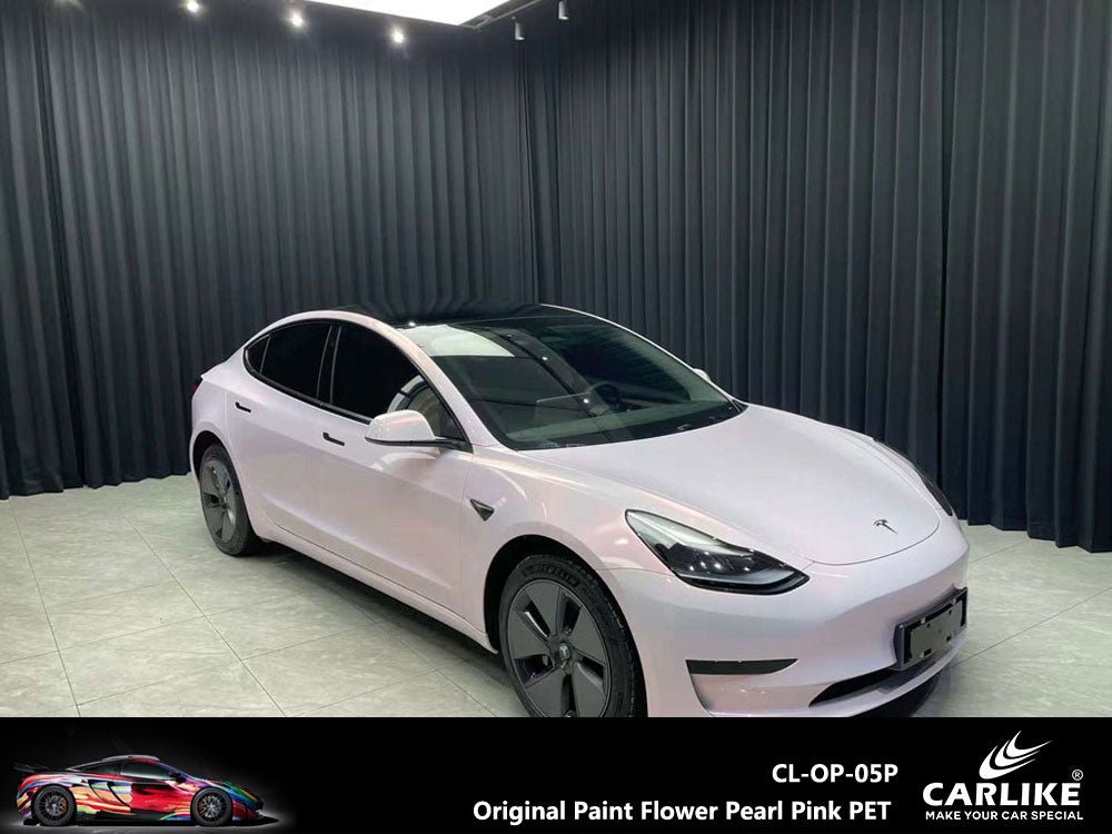 CARLIKE CL-OP-05P Original Paint Flower Pearl Pink Vinyl PET Liner - CARLIKE WRAP