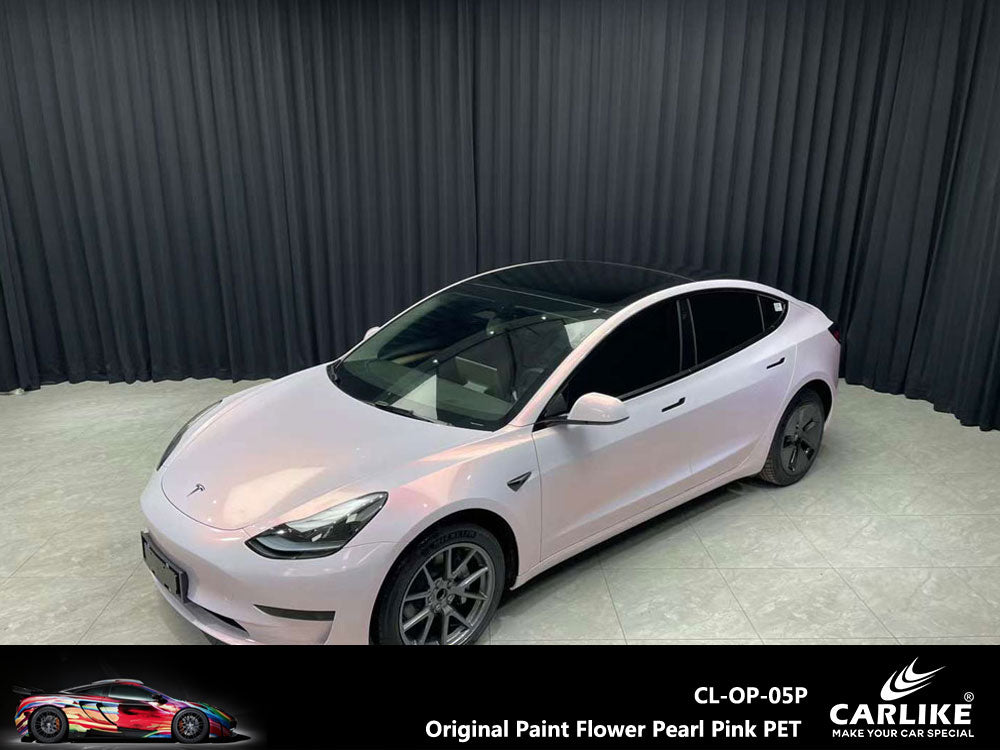 CARLIKE CL-OP-05P Original Paint Flower Pearl Pink Vinyl PET Liner - CARLIKE WRAP